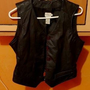 Leather vest